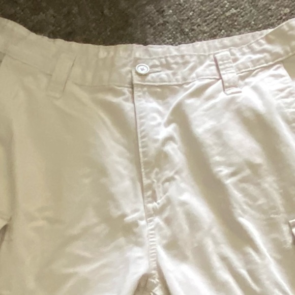 Nautica Shorts Mens Size 36W Cargo White Button Fly Zip Cotton Pockets - Picture 10 of 10